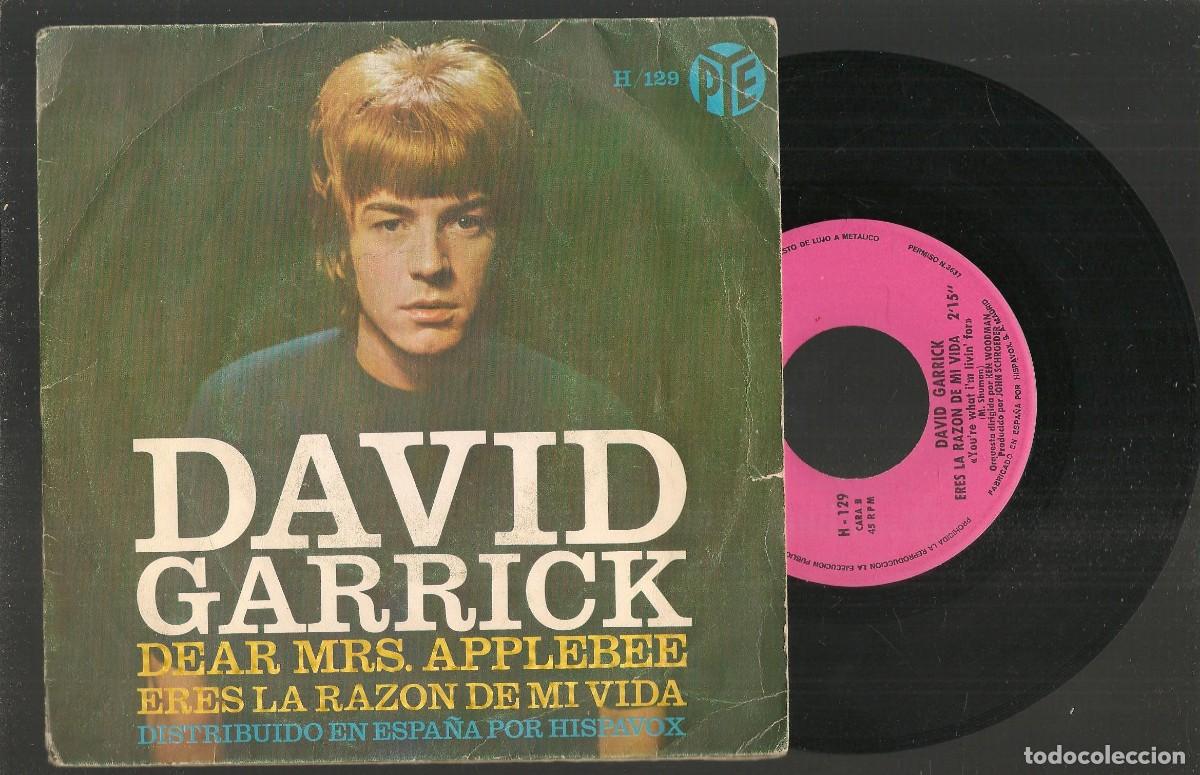 Discos de vinilo: SINGLE. DAVID GARRICK. DEAR MRS. APPLEBEE. (ST/DS3) - Foto 1