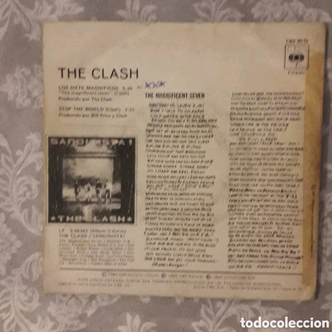 Discos de vinilo: Single The Clash. Los 7 magn&iacute;ficos - Foto 2