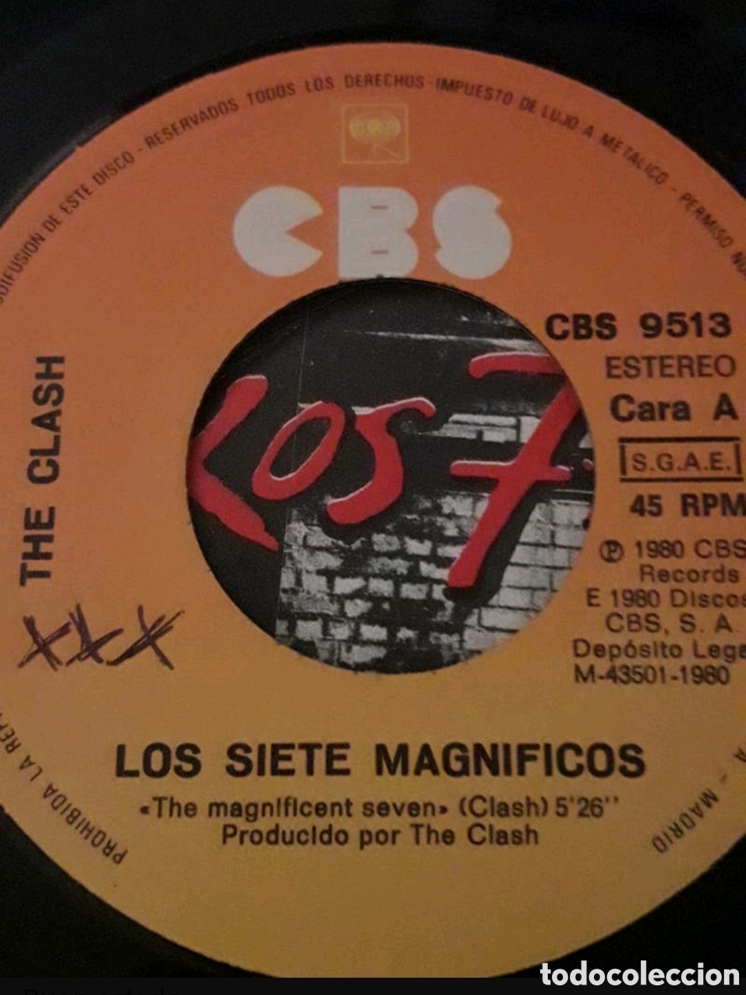 Discos de vinilo: Single The Clash. Los 7 magn&iacute;ficos - Foto 3