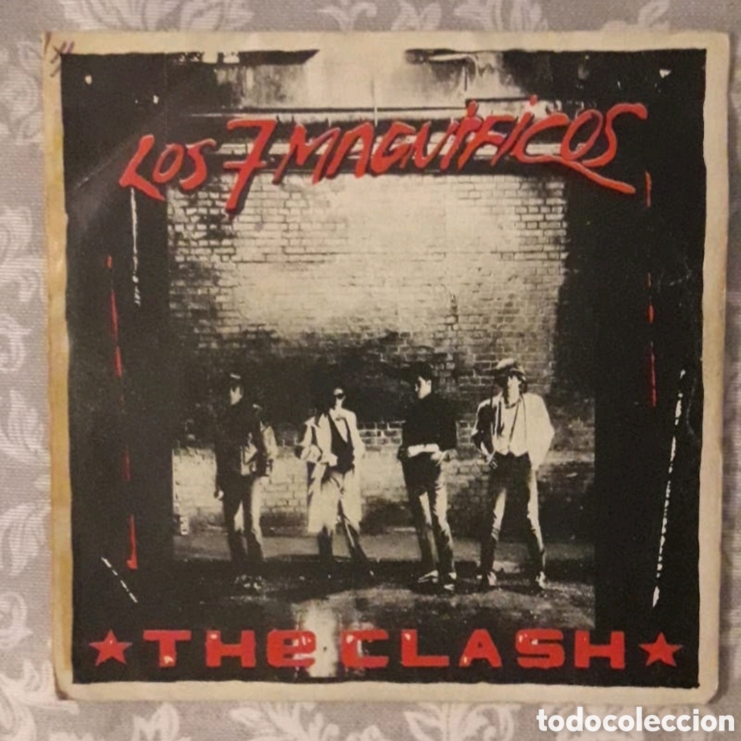 Discos de vinilo: Single The Clash. Los 7 magn&iacute;ficos - Foto 1