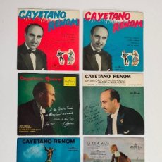 Discos de vinilo: 6 VINLO EP DE CAYETANO RENOM - FIRMADOS Y DEDICADOS POR EL CANTANTE. Lote 393635829