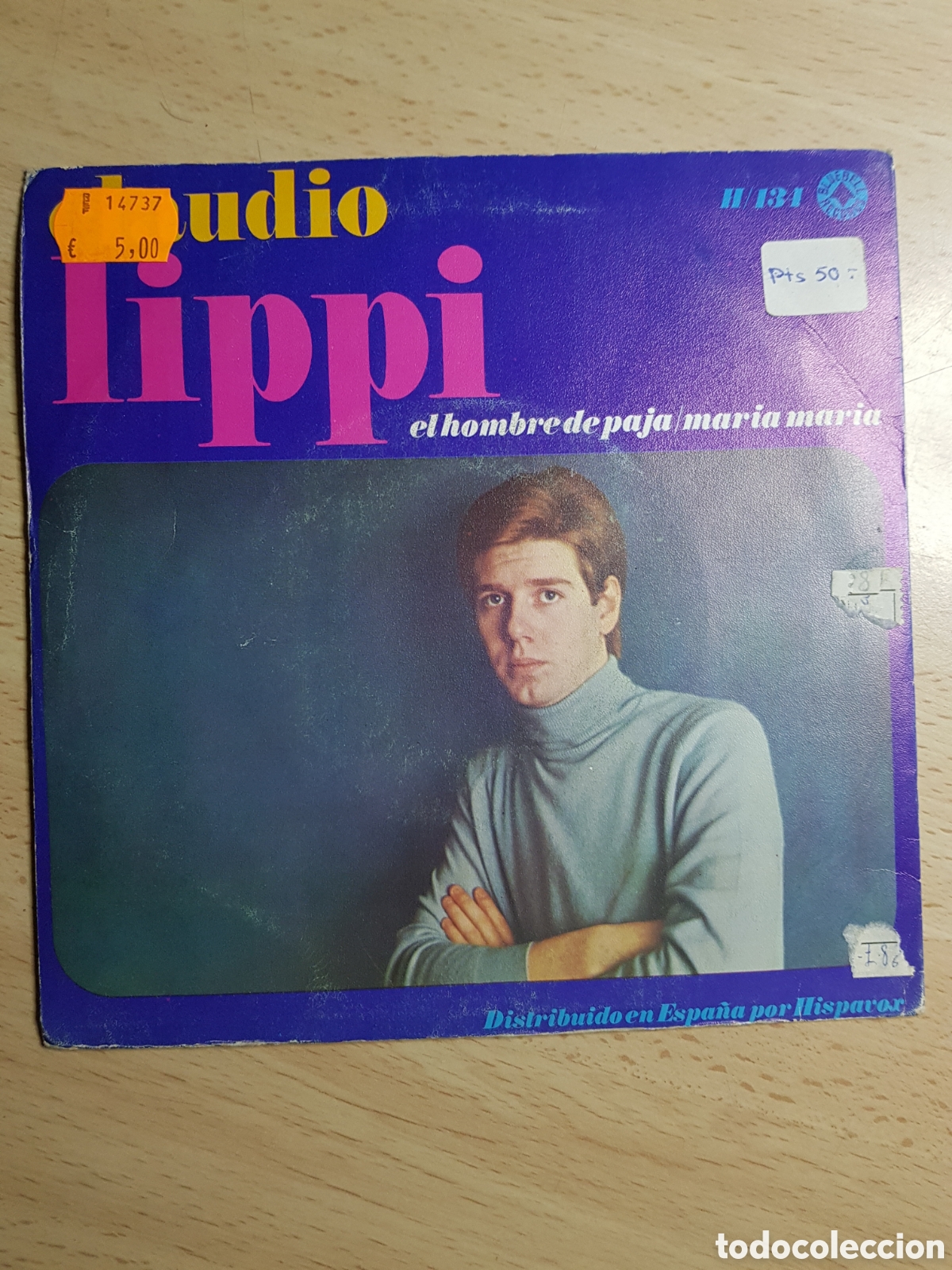 Discos de vinilo: Single 7&rdquo; Claudio Lippi 1966 El hombre de paja. - Foto 2