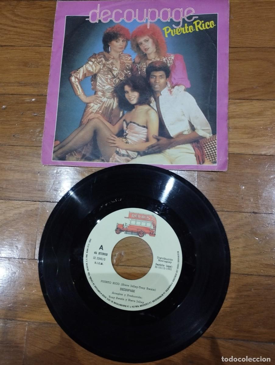 Discos de vinilo: DECOUPAGE - PUERTO RICO - SINGLE 1982 - Foto 1