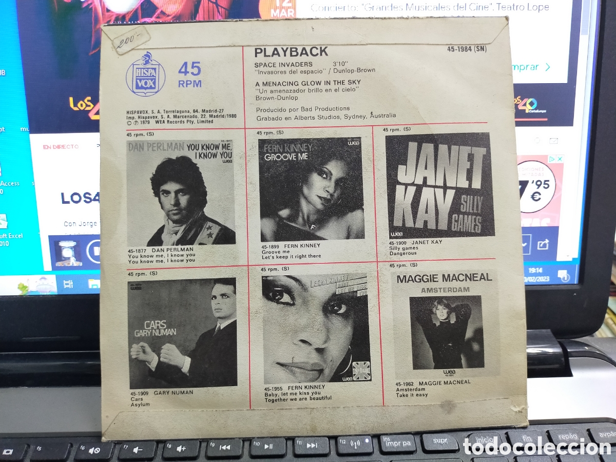 Discos de vinilo: Playback single space invaders Espa&ntilde;a 1980 - Foto 2