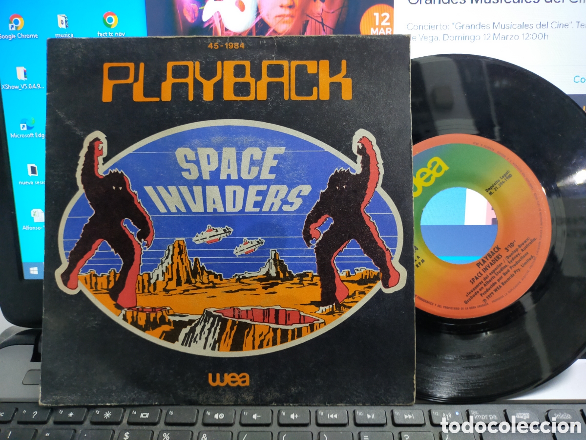 Discos de vinilo: Playback single space invaders Espa&ntilde;a 1980 - Foto 1