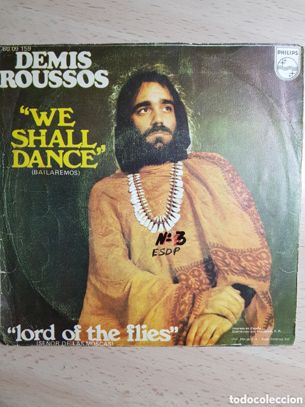 Discos de vinilo: Single 7&rdquo; Demis Roussos 1972 &rdquo;we shall dance&rdquo; - Foto 3