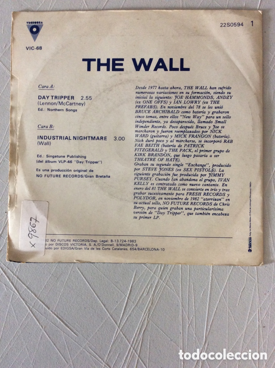 Discos de vinilo: The Wall. Day tripper. Industrial nightmare. - Foto 2