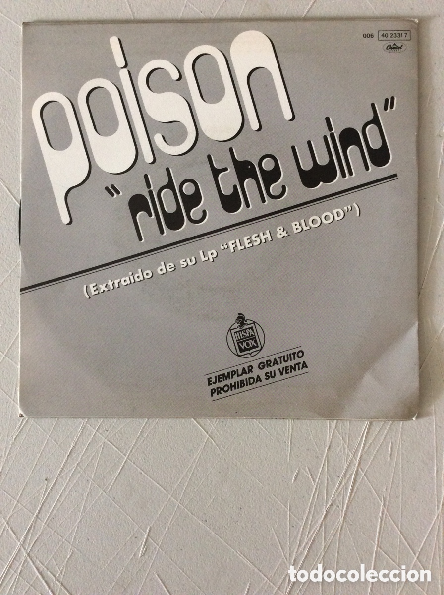 Discos de vinilo: Poison. Ride the wind. - Foto 2