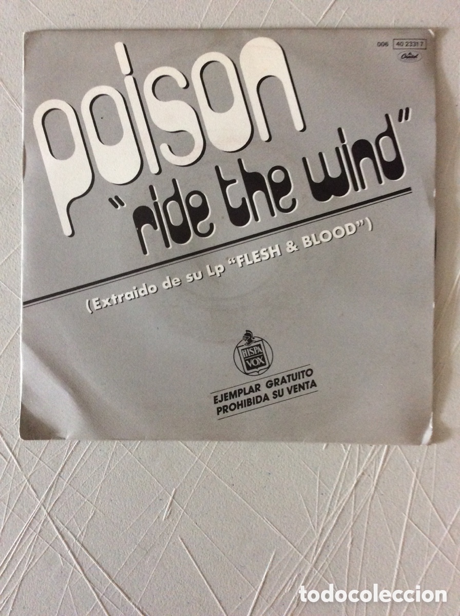 Discos de vinilo: Poison. Ride the wind. - Foto 1