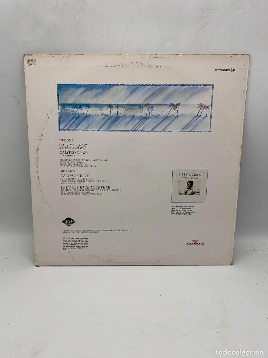 Discos de vinilo: MAXI SINGLE. BILLY OCEAN - CALYPSO CRAZY. 1988 - Foto 4
