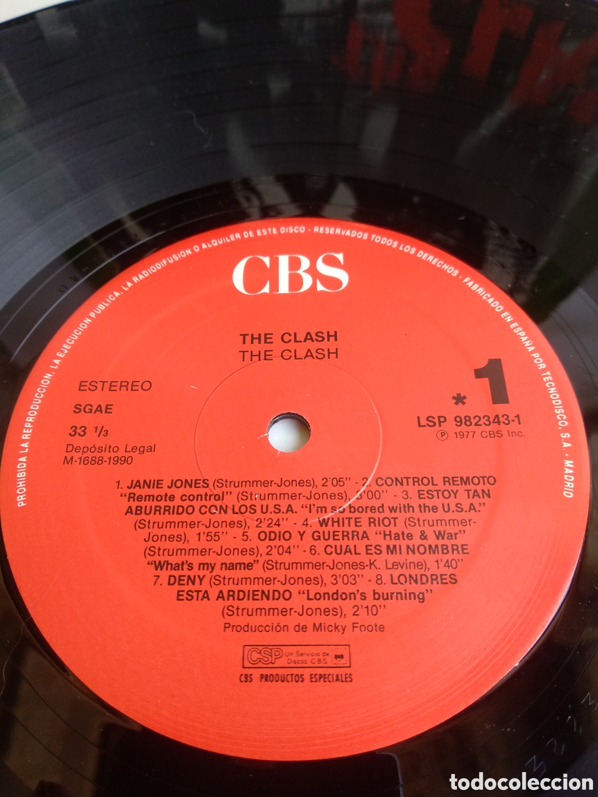 Discos de vinilo: *THE CLASH, SPAIN, CBS, 1990, C.4 - Foto 4
