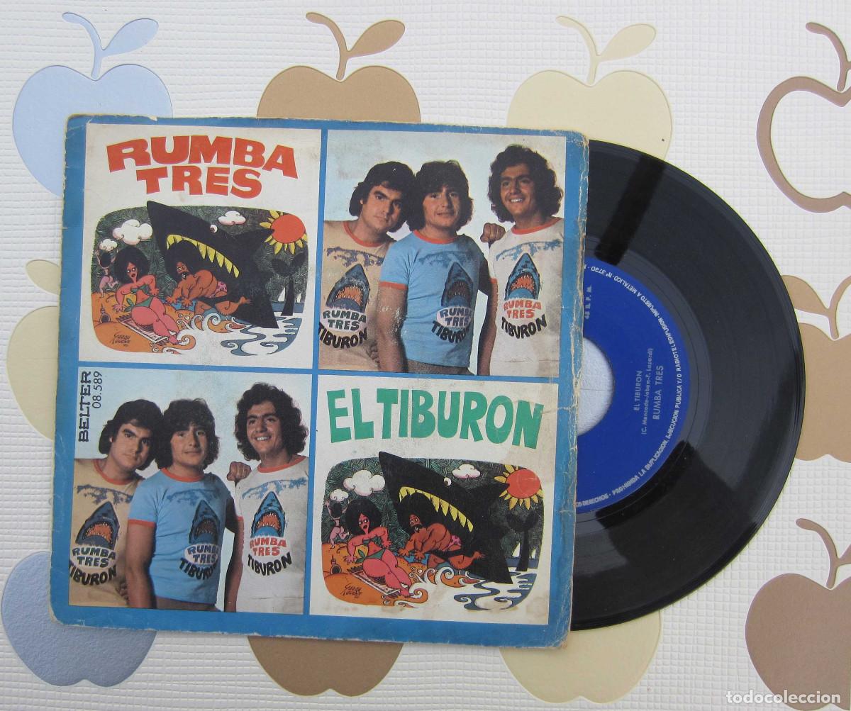 Discos de vinilo: DISCO SINGLE VINILO RUMBA TRES - EL TIBURON - Foto 1