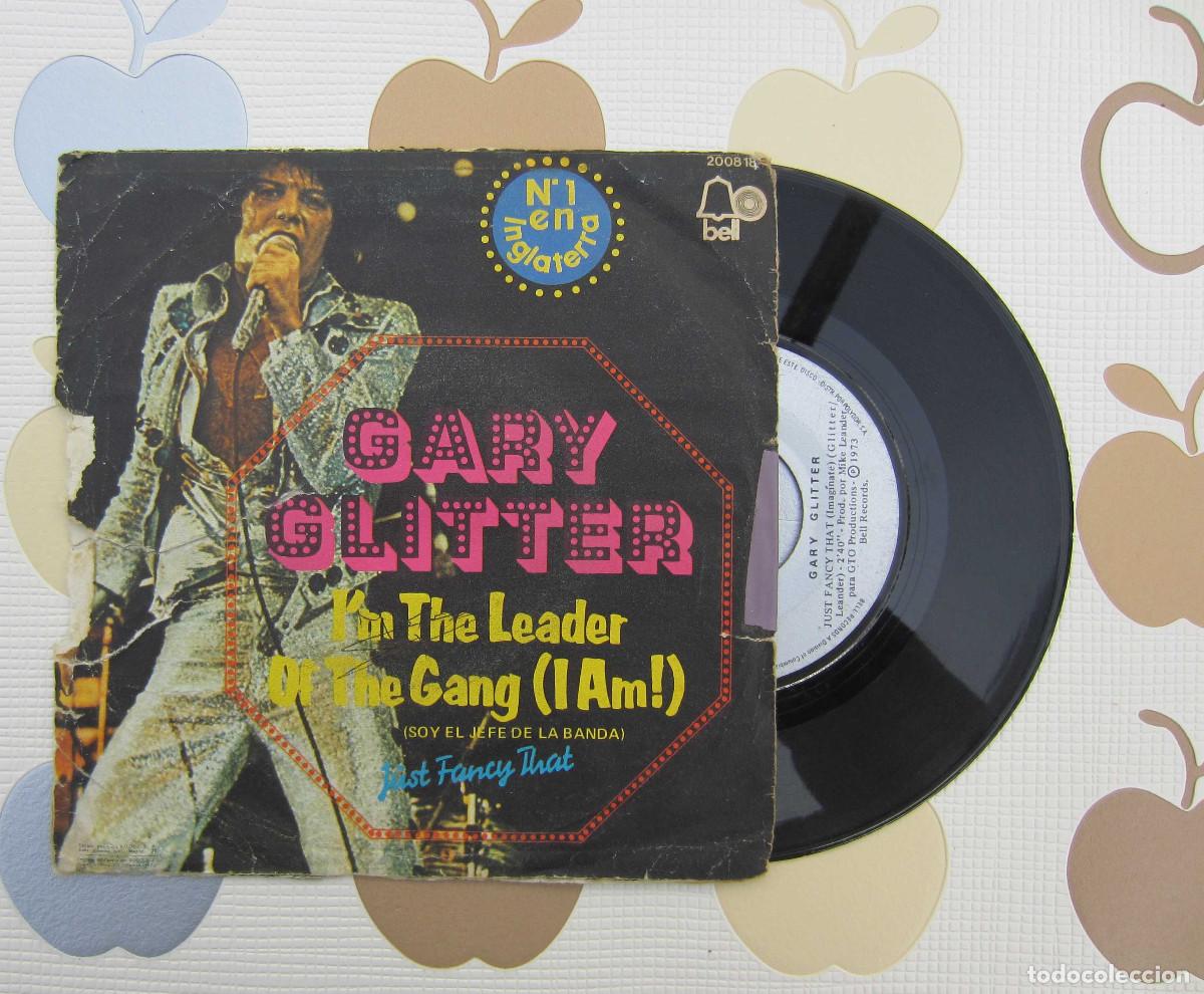 Discos de vinilo: DISCO SINGLE VINILO GARY GLITTER - I&acute;M THE LEADER - Foto 1