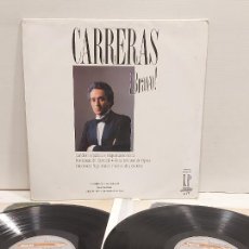 Discos de vinilo: CARRERAS / ¡ BRAVO ! / DOBLE LP-PHILIPS-1988 / CÍRCULO LECTORES / DE LUJO. ****/****