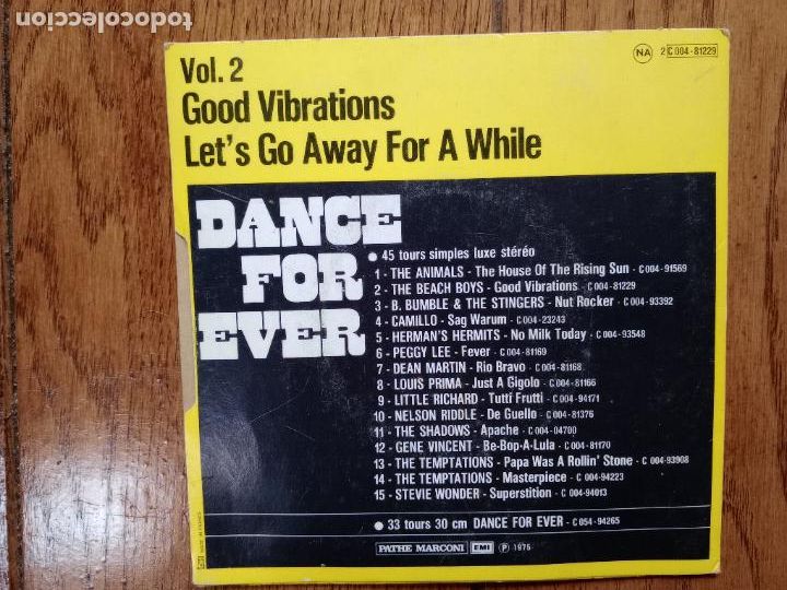 Discos de vinilo: The Beach Boys - good vibrations + lets go away for a while - Foto 2