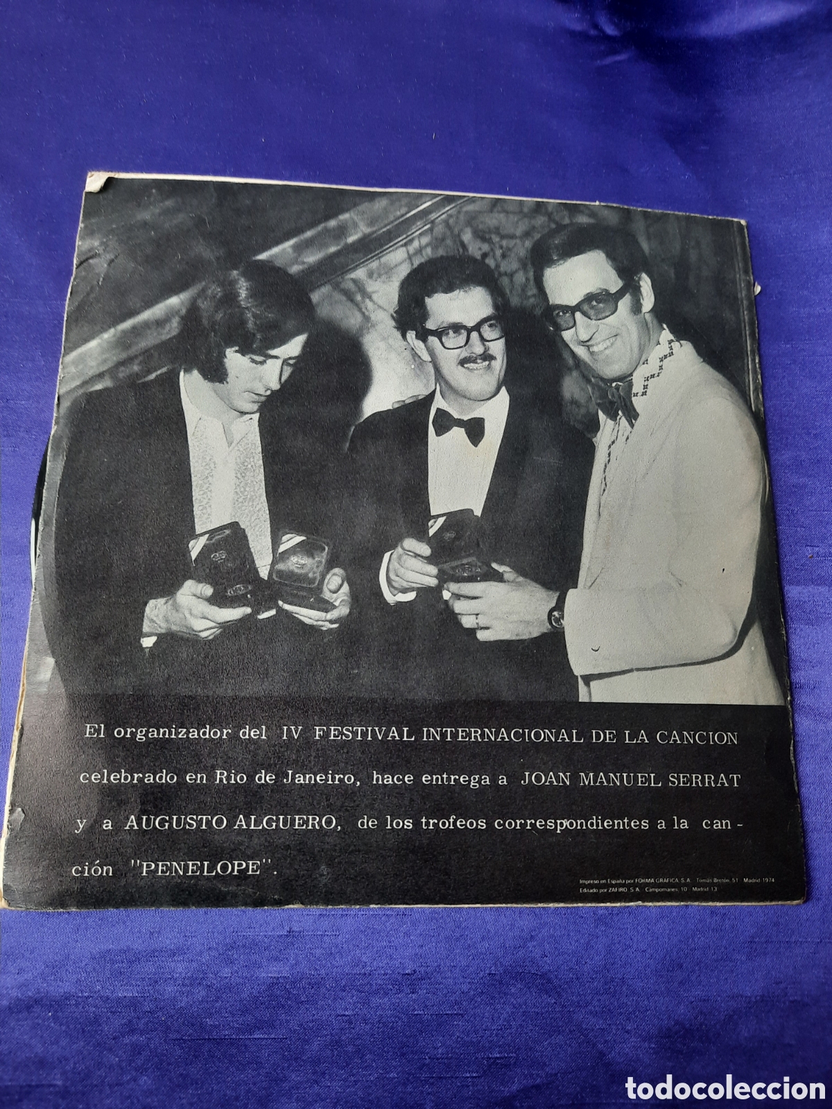Discos de vinilo: Joan Manuel Serrat Penelope 1974. - Foto 2