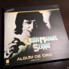 Discos de vinilo: JOAN MANUEL SERRAT ‎– ALBUM DE ORO - CUADRUPLE LP 1981 - SERDISCO - NM/VG. Lote 394199794