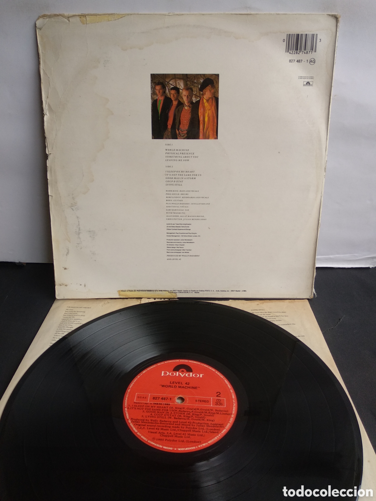 Discos de vinilo: *LEVEL 42, WORLD MACHINE, SPAIN, 1985, LC.4 - Foto 2
