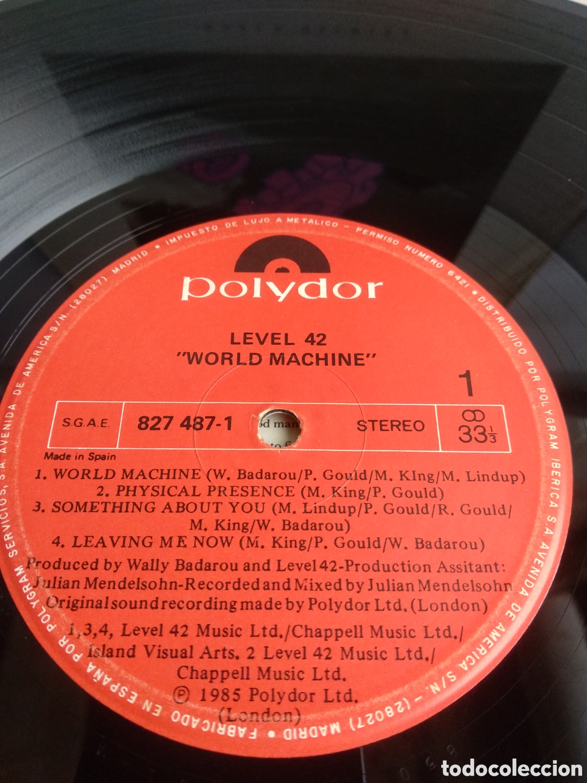Discos de vinilo: *LEVEL 42, WORLD MACHINE, SPAIN, 1985, LC.4 - Foto 3