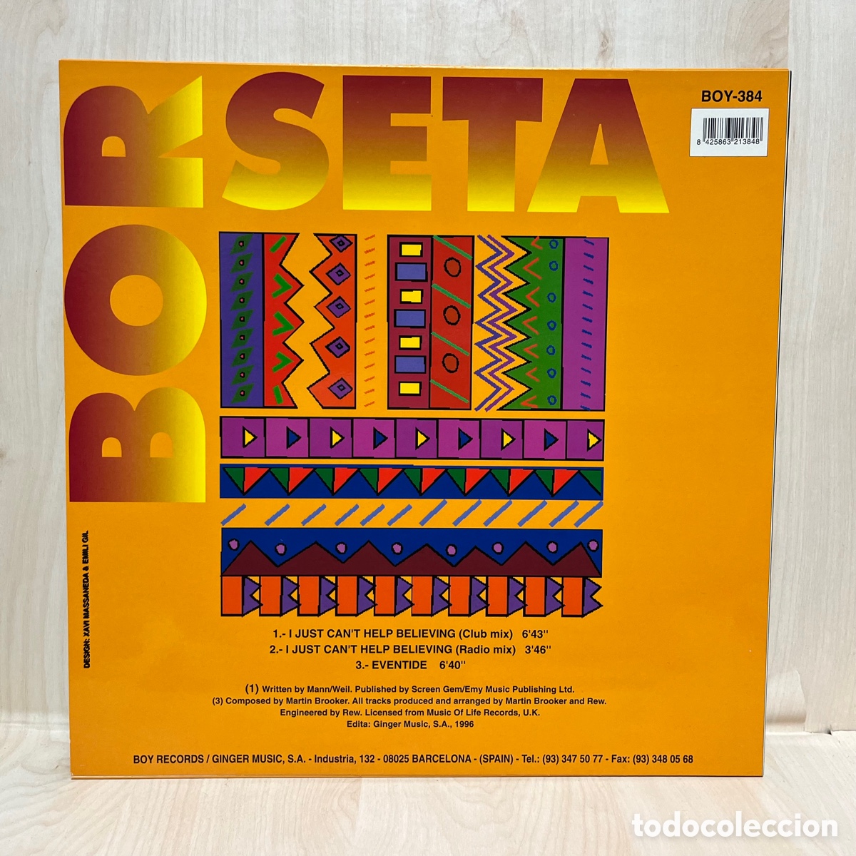 Discos de vinilo: Borseta - I Just Cant Help Believing (12&rdquo;) - Foto 2