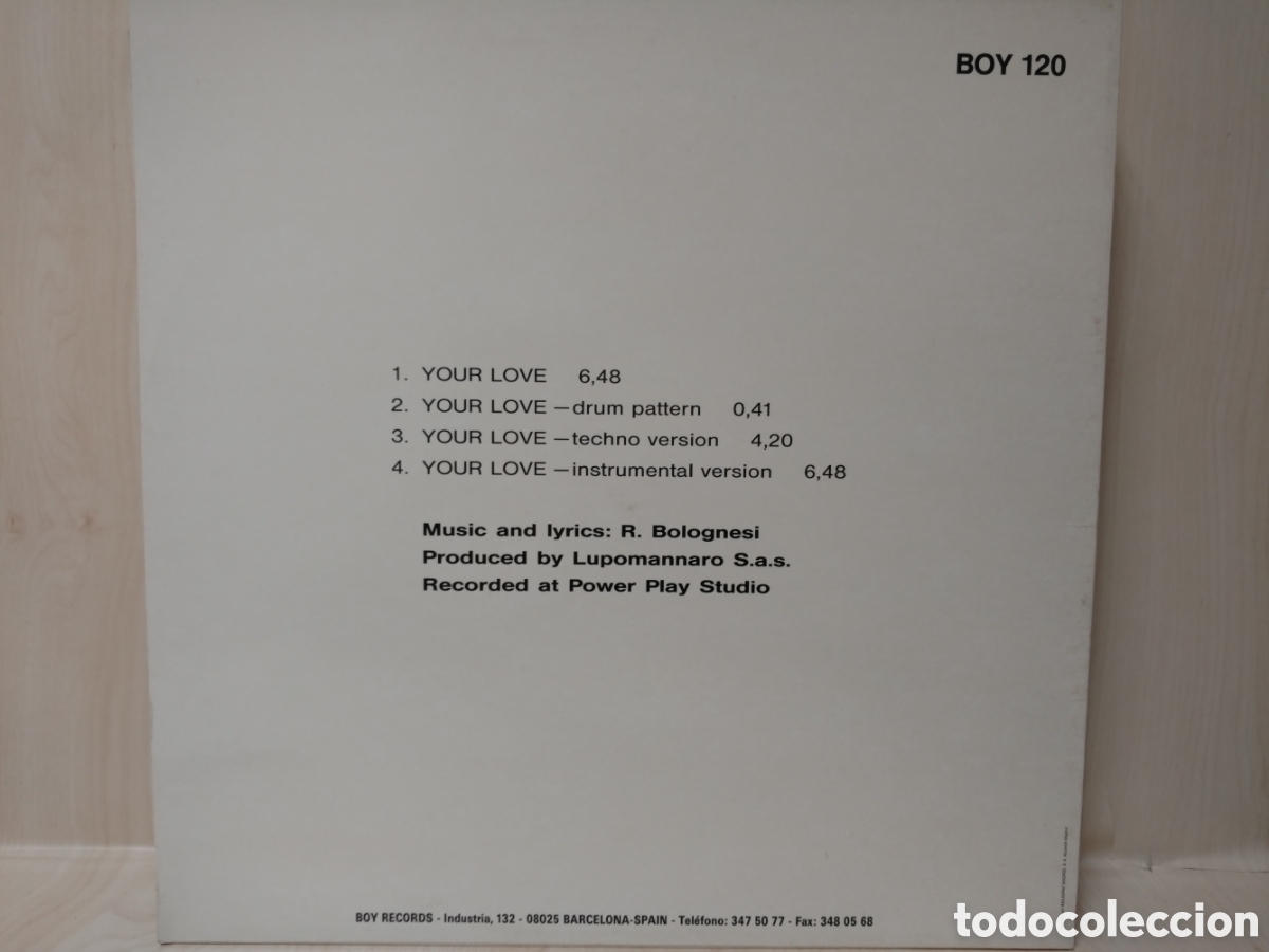 Discos de vinilo: Ricky B. - Your Love (12&rdquo;, Maxi) - Foto 2