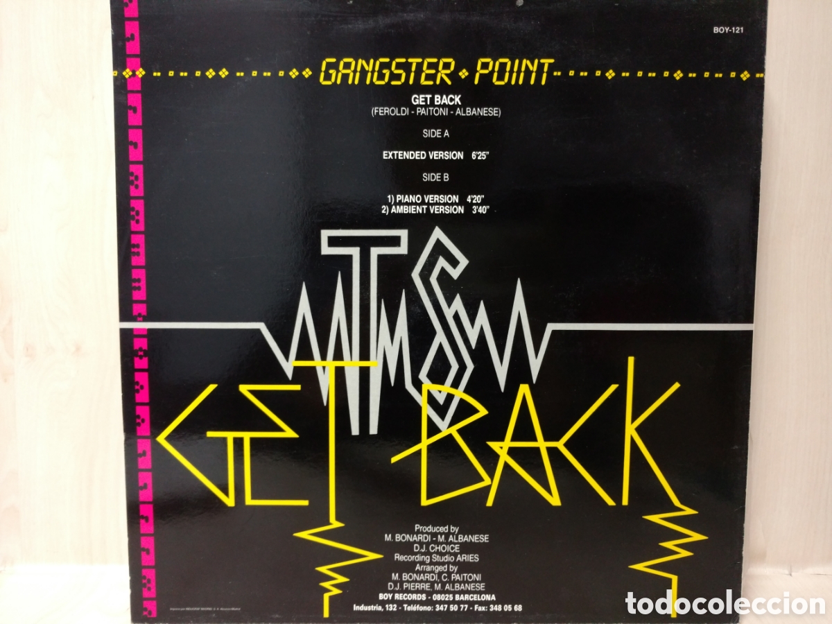 Discos de vinilo: Gangster Point - Get Back (12&rdquo;, Maxi) - Foto 2