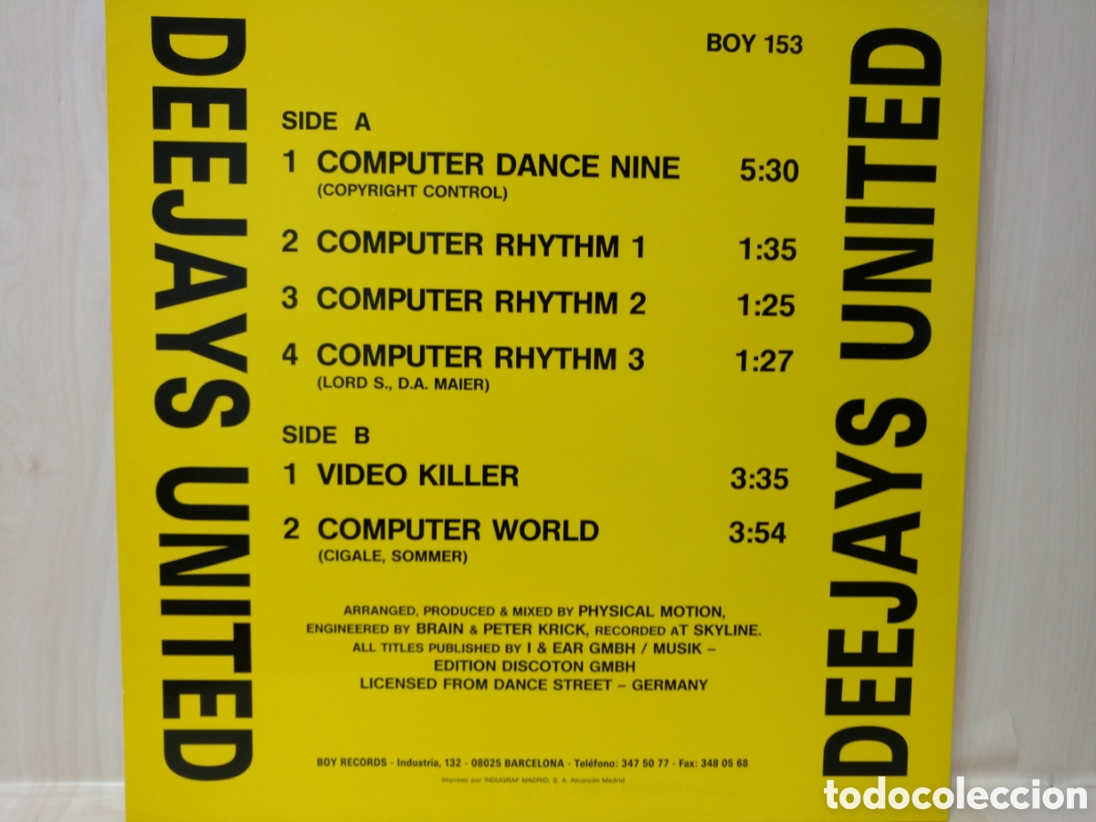 Discos de vinilo: Deejays United - Computer Dance Nine (12&rdquo;, Maxi) - Foto 2