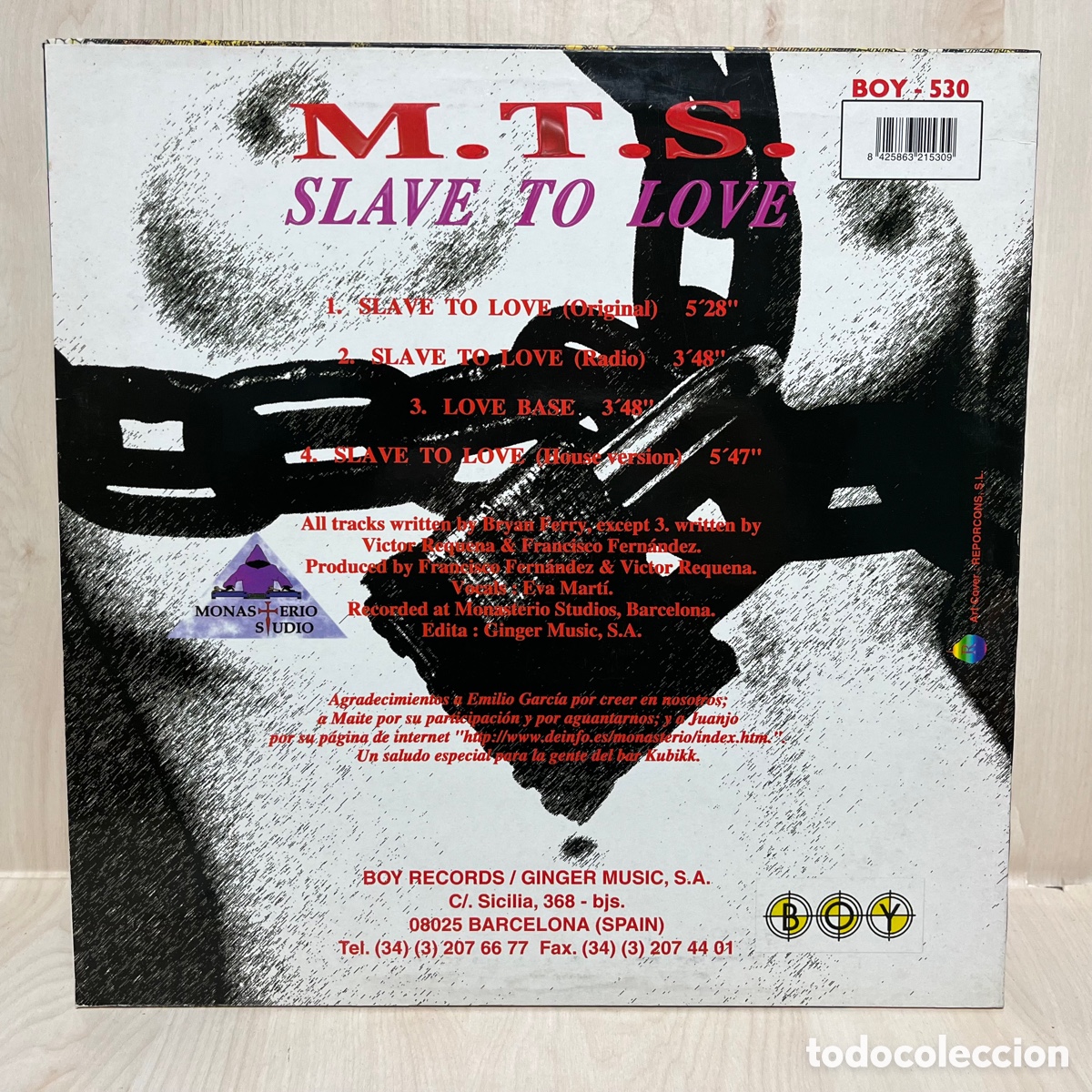 Discos de vinilo: M.T.S. - Slave To Love (12&rdquo;) - Foto 2