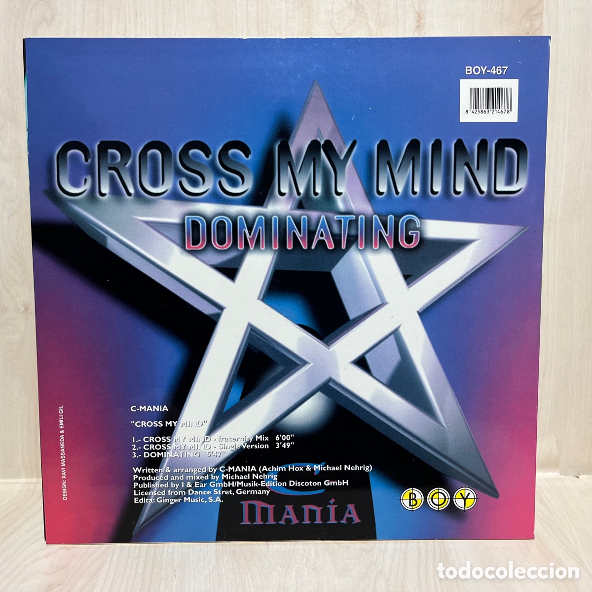 Discos de vinilo: C-Mania - Cross My Mind / Dominating (12&rdquo;) - Foto 2