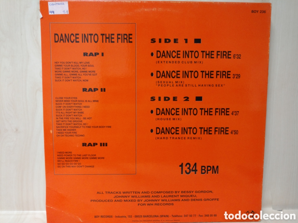 Discos de vinilo: Emergency - Dance Into The Fire (12&rdquo;, Maxi) - Foto 2