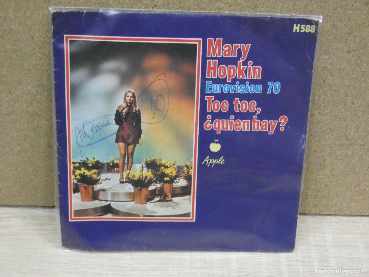 Discos de vinilo: EXPRO DISCO 7 PULGADAS ESTADO DISCO MUY SOBADO MARY HOPKING EUROVISION 70 QUIEN HAY?