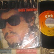 Discos de vinilo: BOB DYLAN UNION SUNDOWN ANGEL FLYING TOO CLOSE TO THE GROUND (CBS 1983) OG ESPAÑA