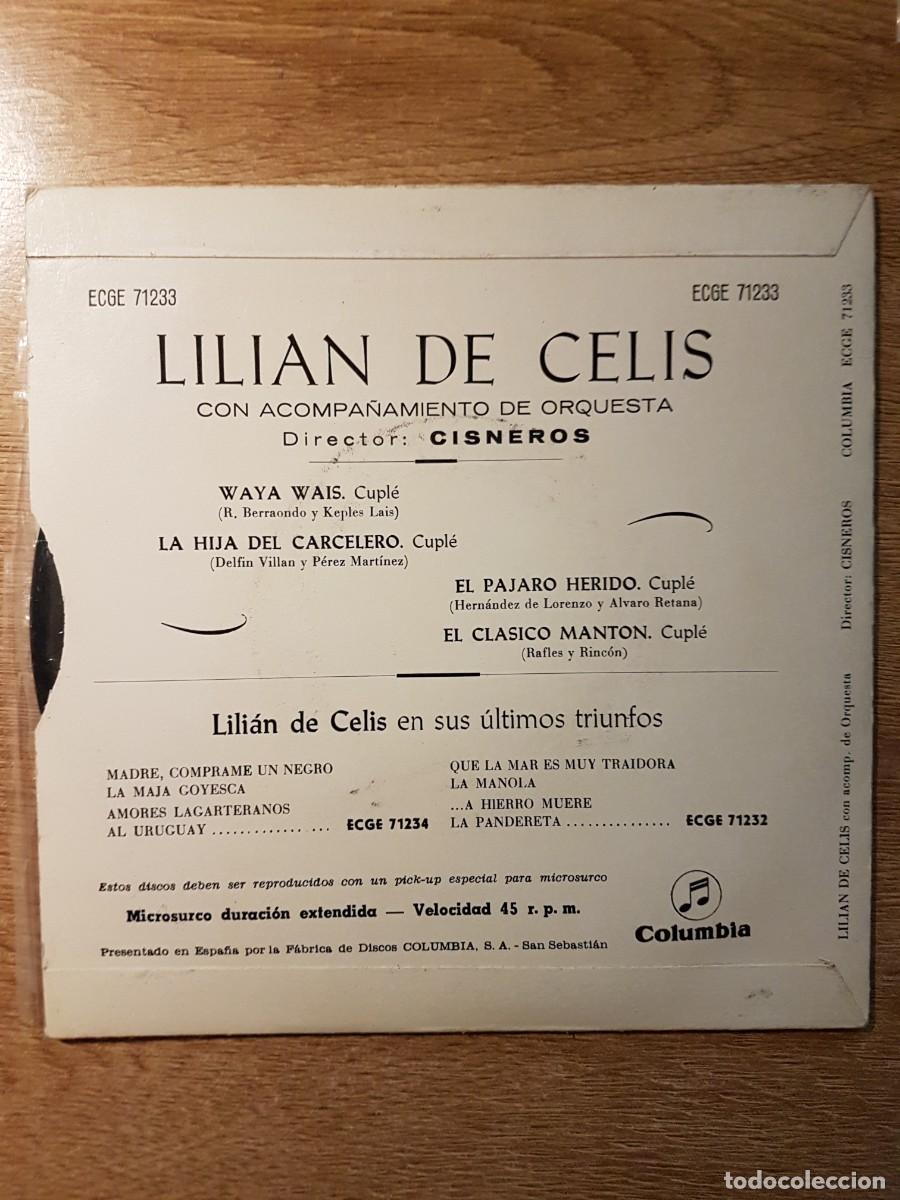 Discos de vinilo: DISCO EP LILIAN DE CELIS. WAYA WAIS - Foto 2