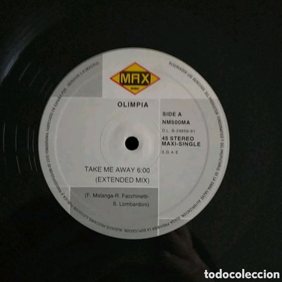 Discos de vinilo: Maxi single Olimpia. Take me away - Foto 3