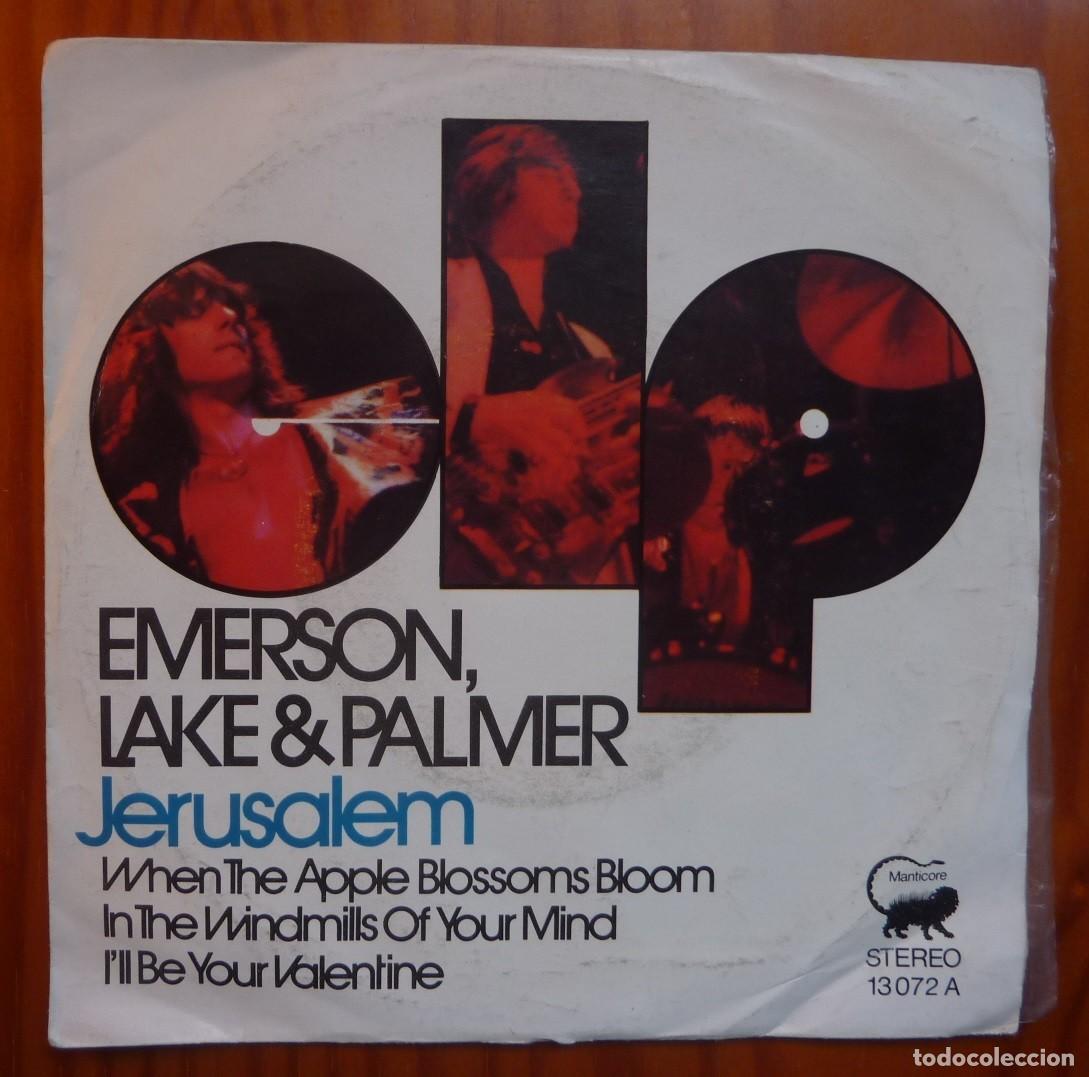 Discos de vinilo: EMERSON, LAKE & PALMER / JERUSALEN / 1973 / SINGLE - Foto 1