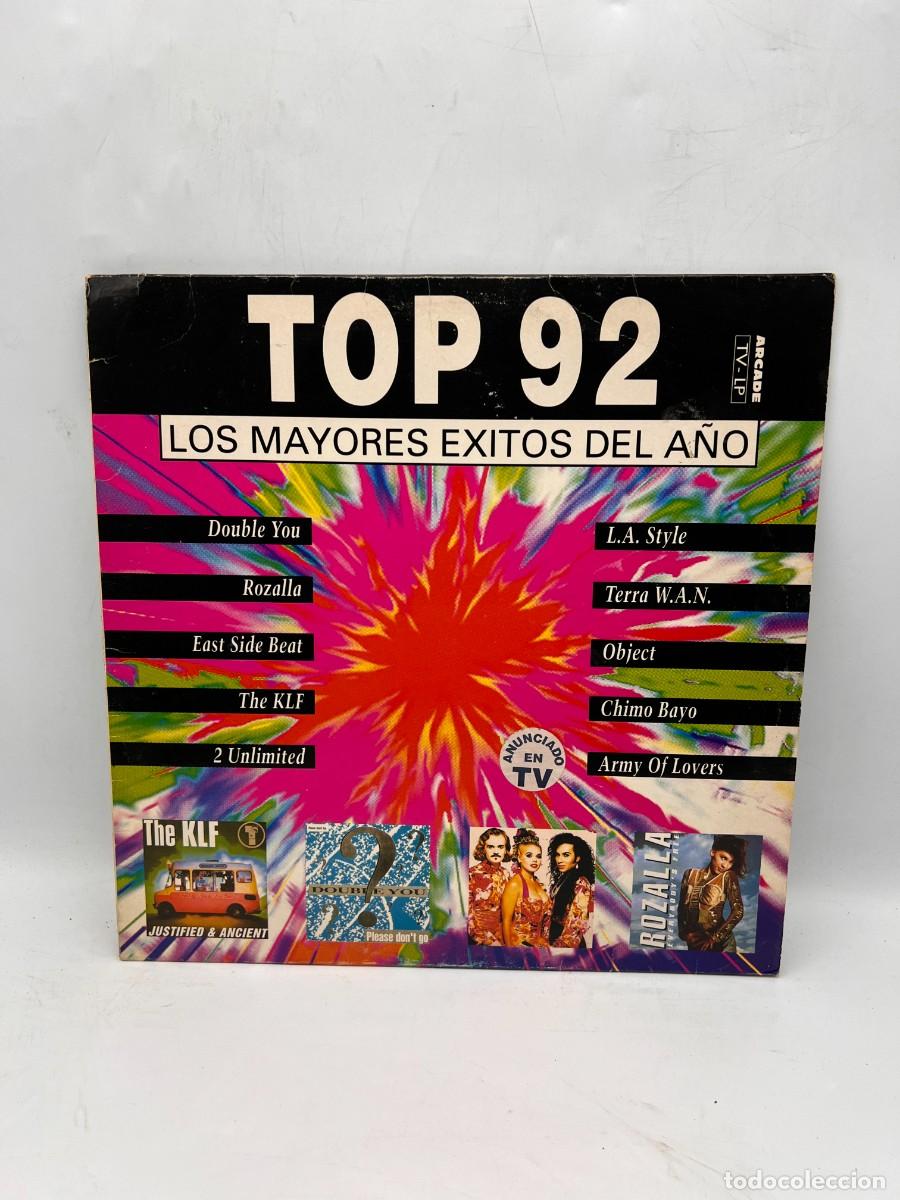 Discos de vinilo: LP - TOP 92 - LOS MAYORES EXITOS DEL A&Ntilde;O - ARCADE - MADRID, 1992 - Foto 1