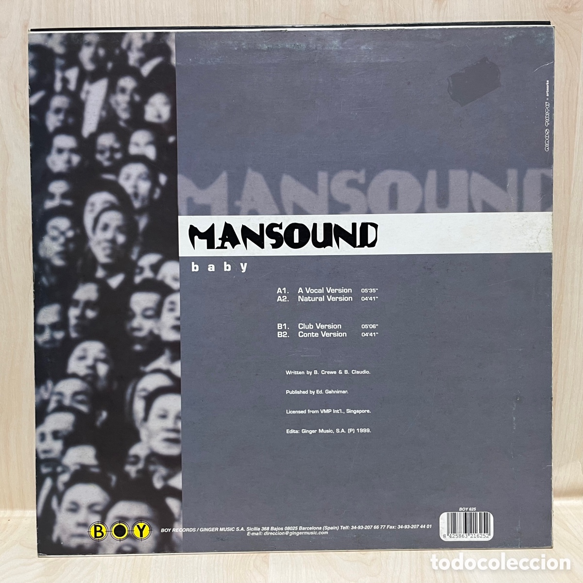 Discos de vinilo: ManSound - Baby (12&rdquo;) - Foto 2