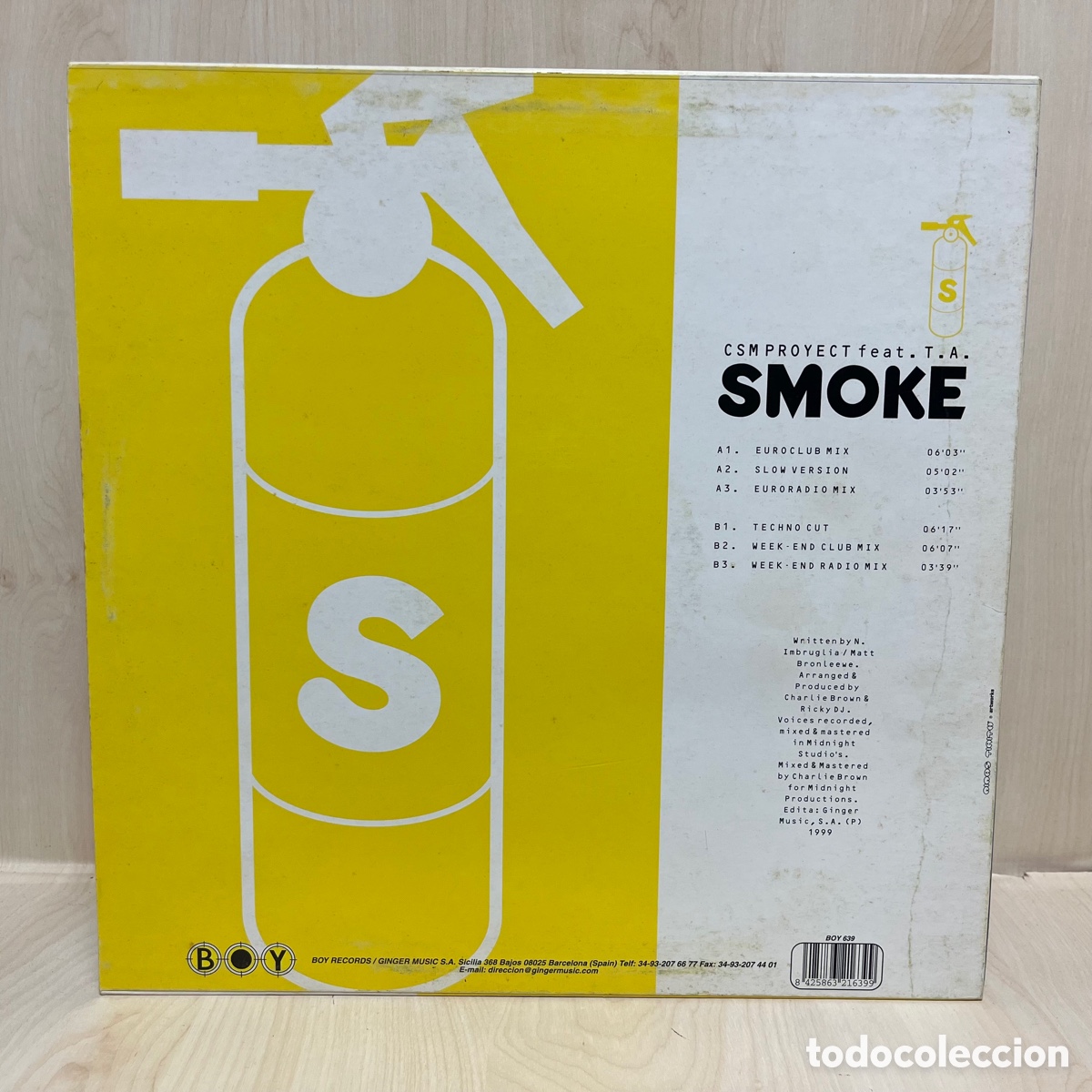 Discos de vinilo: CSM Project Feat. T.A. - Smoke (12&rdquo;) - Foto 2