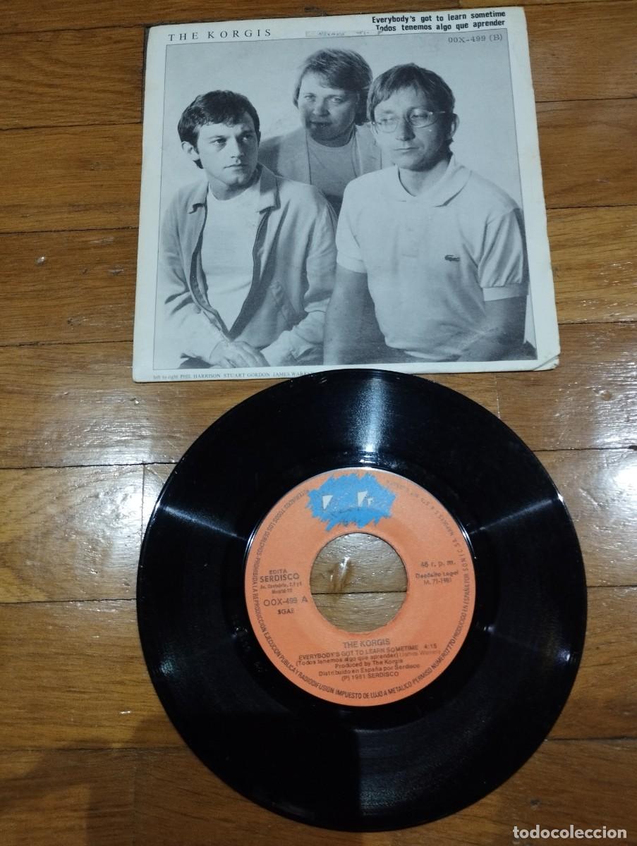 Discos de vinilo: KORGIS - EVERYBODYS GOT TO LEARN SOMETIME SINGLE 1981 - Foto 1