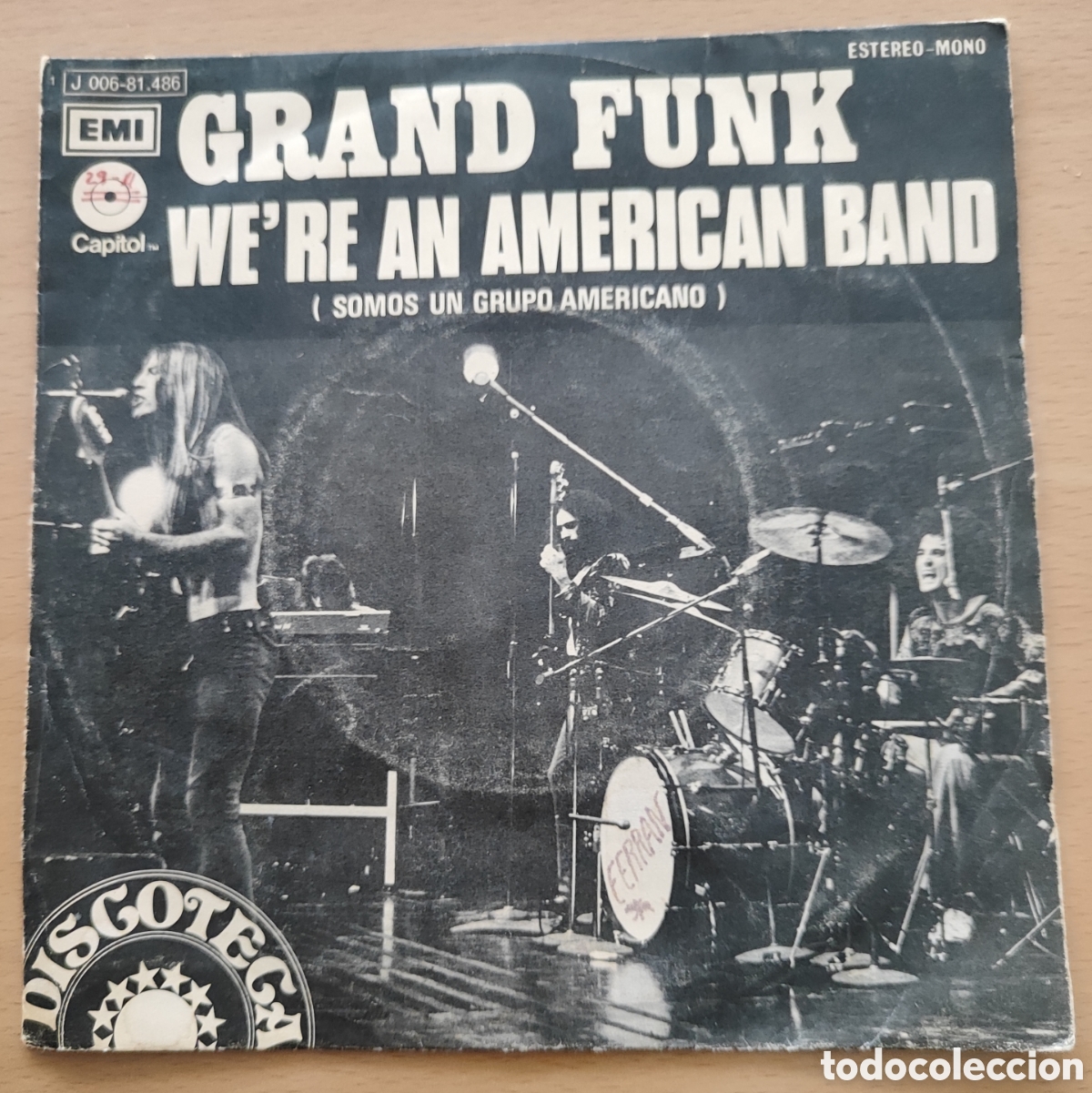 Grand Funk – We're an American Band complete yellow vinyl Japan LP with obi  and poster