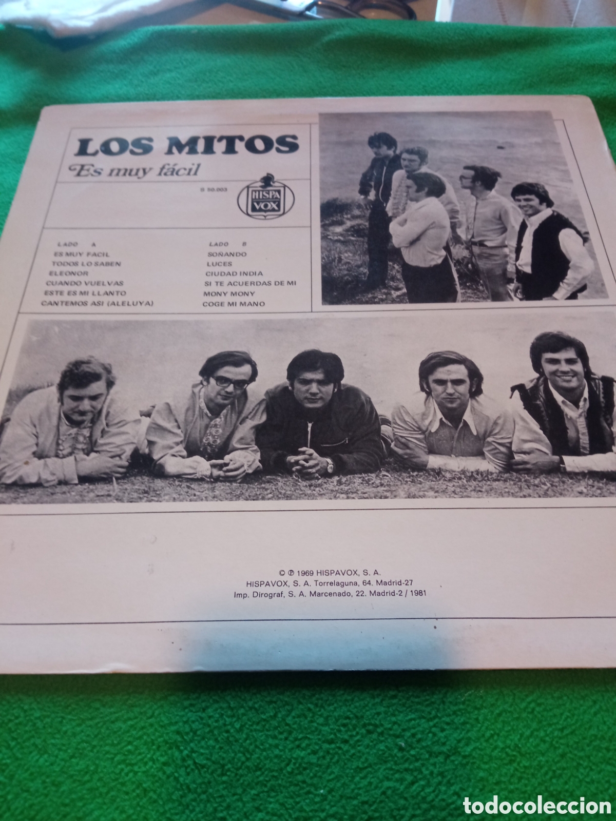 Discos de vinilo: Los Mitos - Es muy facil Vinilo Lp - Foto 2