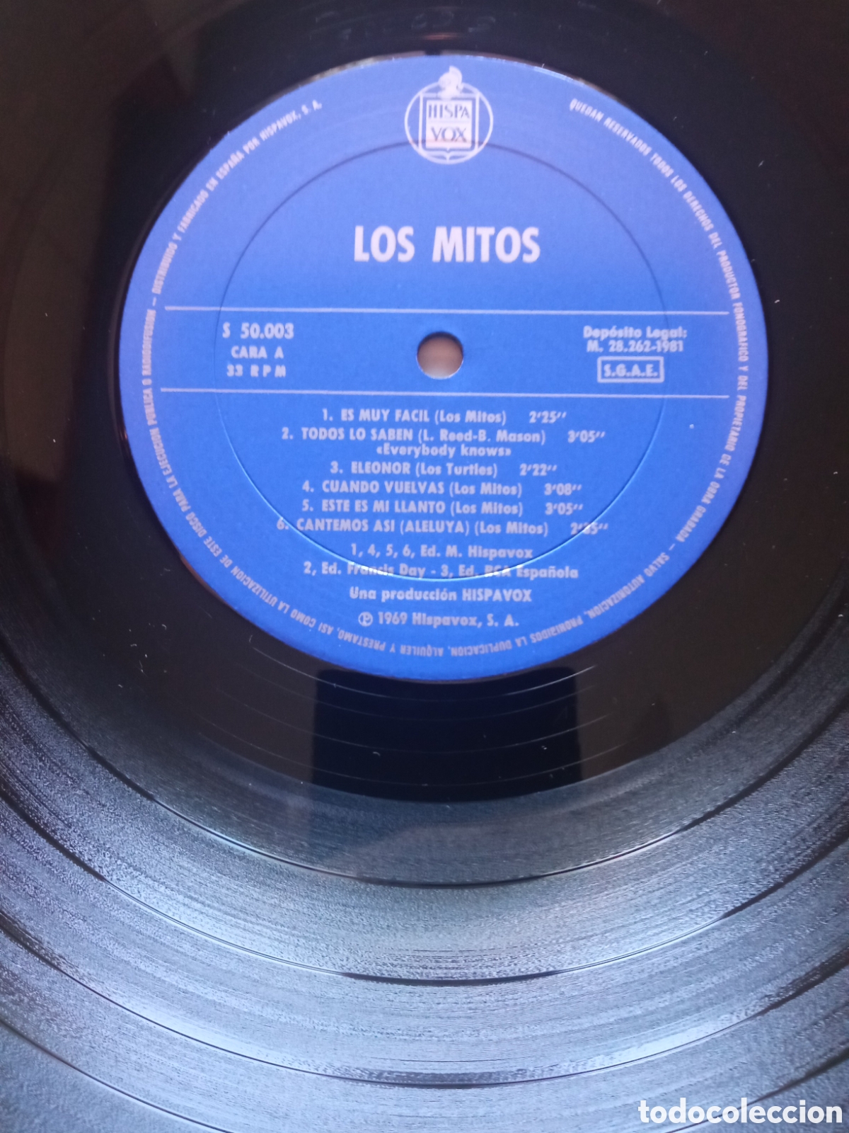 Discos de vinilo: Los Mitos - Es muy facil Vinilo Lp - Foto 3
