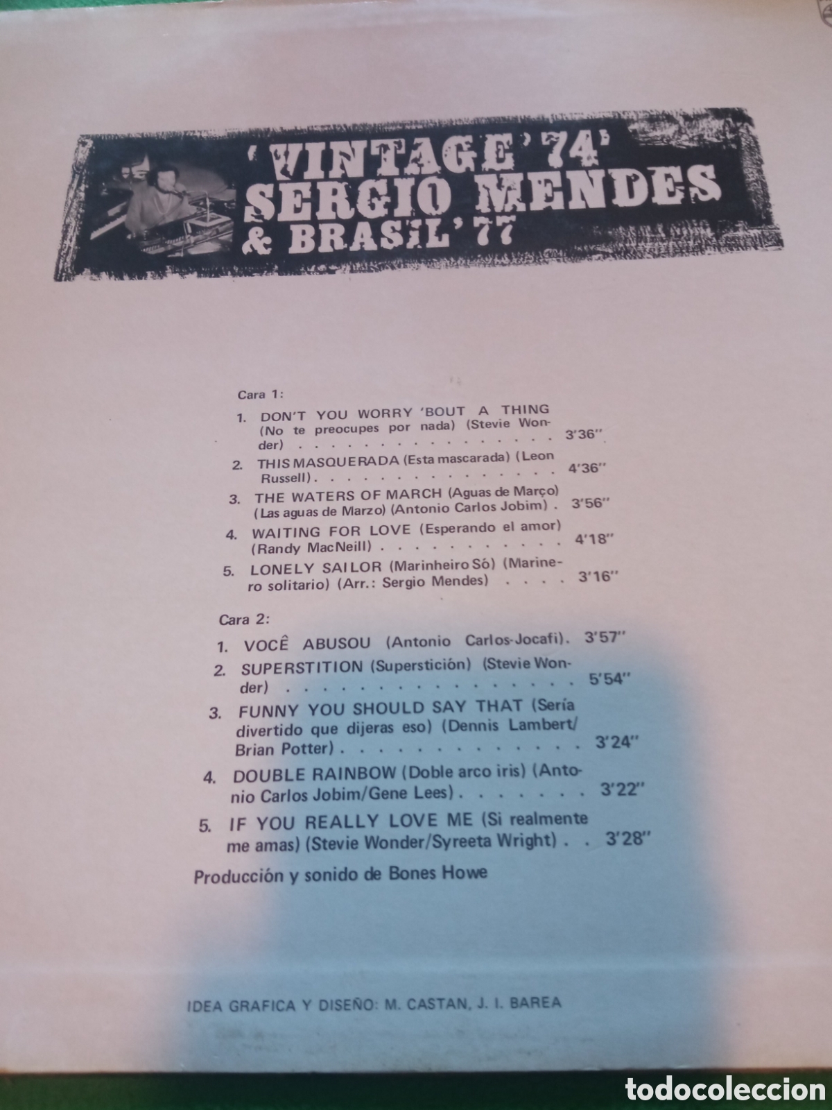Discos de vinilo: Sergio Mendes & Brasil 77- Vintage 74 - Foto 2