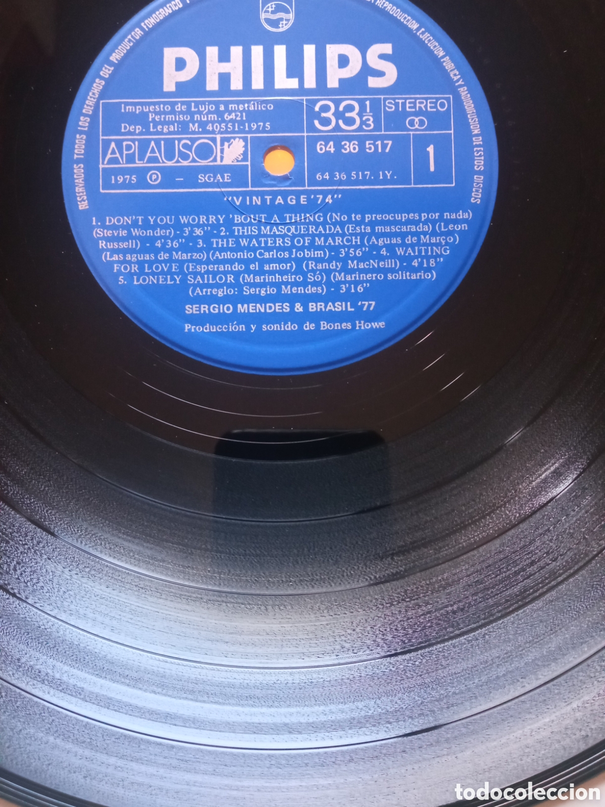 Discos de vinilo: Sergio Mendes & Brasil 77- Vintage 74 - Foto 3