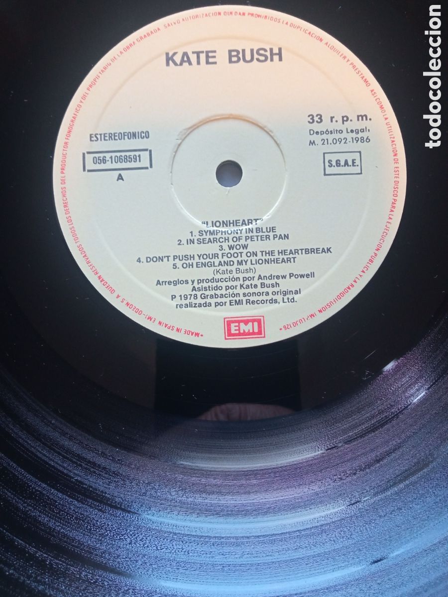 Discos de vinilo: Kate Bush - Lionheart - Foto 4