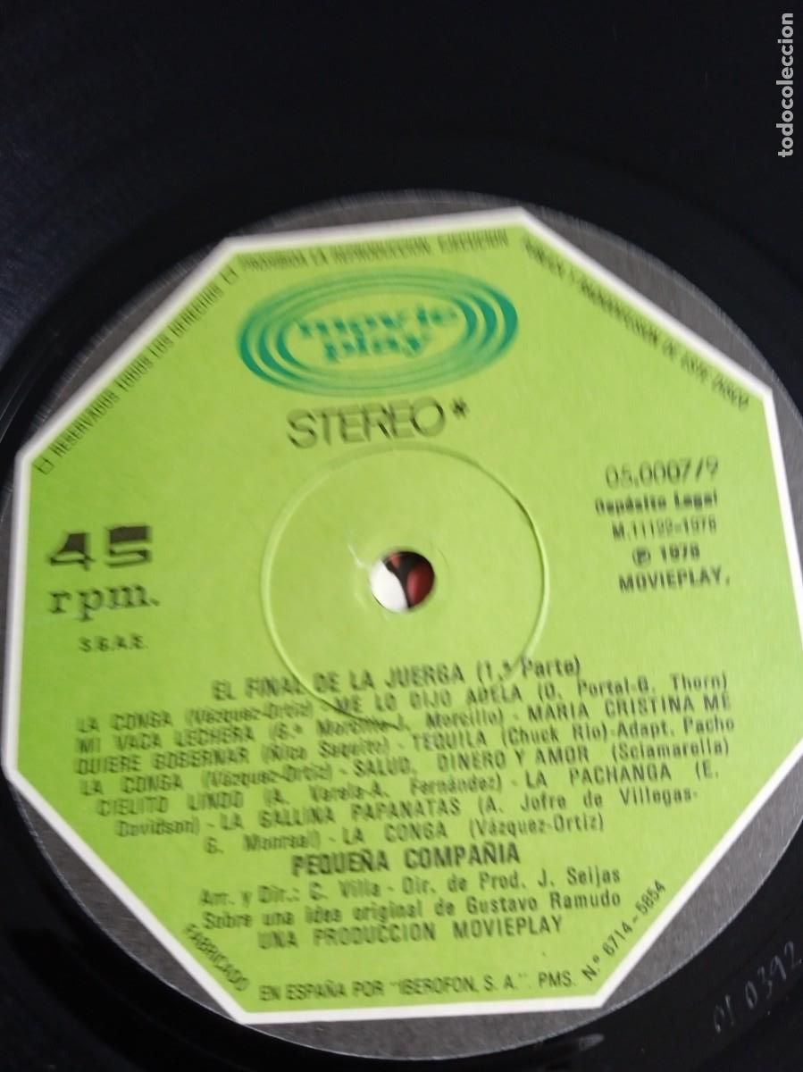Discos de vinilo: PEQUE&Ntilde;A COMPA&Ntilde;IA El final de la juerga - Foto 4