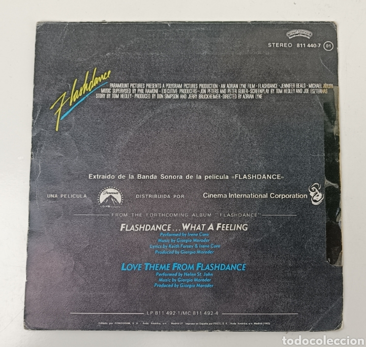 Discos de vinilo: FLASHDANCE. WHAT A FEELING. IRENE CARA 1983 - Foto 2