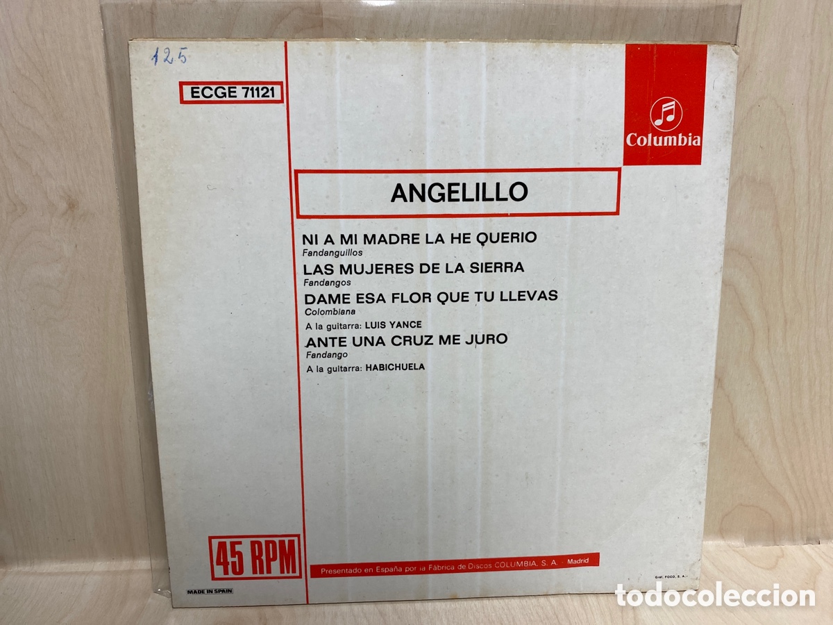 Discos de vinilo: Angelillo - Ni A Mi Madre La He Querio (7&rdquo;, EP) - Foto 2