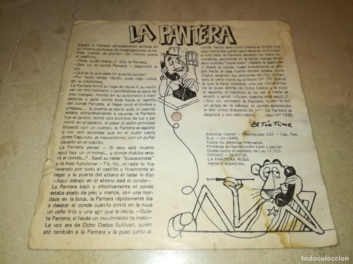Discos de vinilo: LA PANTERA ROSA-FLEXY DISC CON POSTAL-MUY RARO - Foto 2