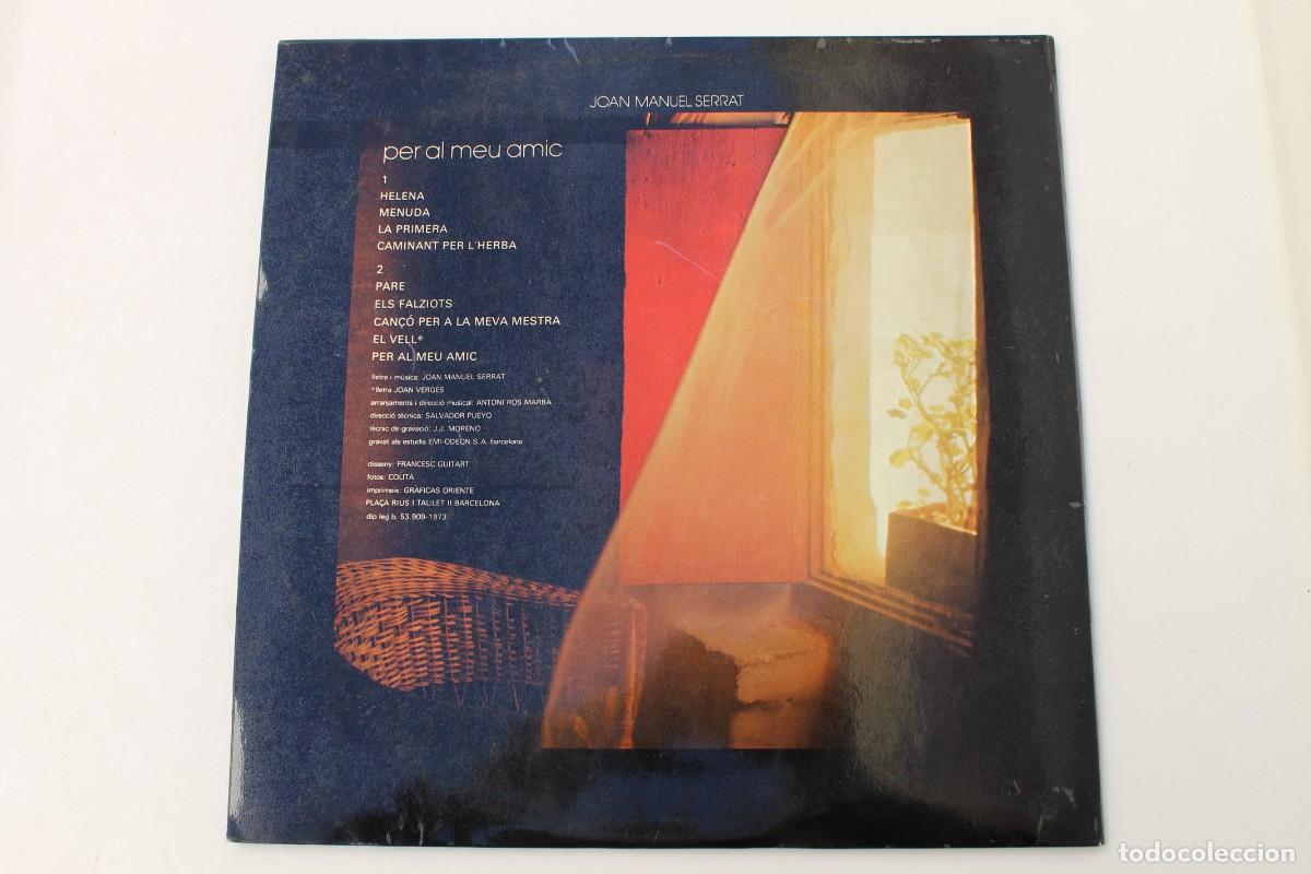Discos de vinilo: LP - JOAN MANUEL SERRAT - PER AL MEU AMIC - Foto 2